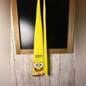 Vintage NICKELODEON SPONGEBOB SQUAREPANTS SquareTie Neck Tie 2002 Viacom
